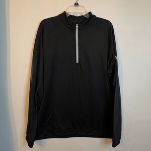 Adidas Climalite 1/4 zip Pullover Shirt Black EUC size‎ Large